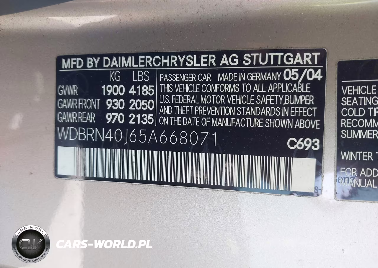 2005 Mercedes-Benz C 230 Kompressor Sport VIN:WDBRN40J65A668071 - 9