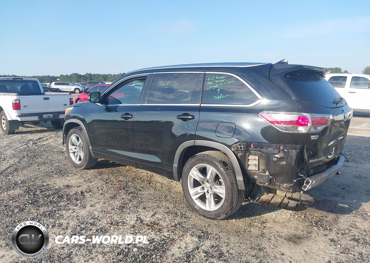 2014 Toyota Highlander Limited V6 VIN:5TDYKRFH8ES009600 - 3