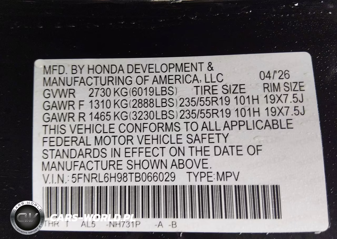 2026 Honda Odyssey Elite VIN:5FNRL6H98TB066029 - 9