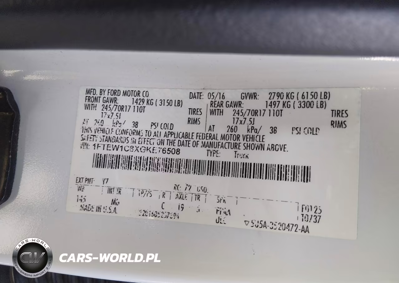 2016 Ford F-150 Xlt VIN:1FTEW1C8XGKE76508 - 9