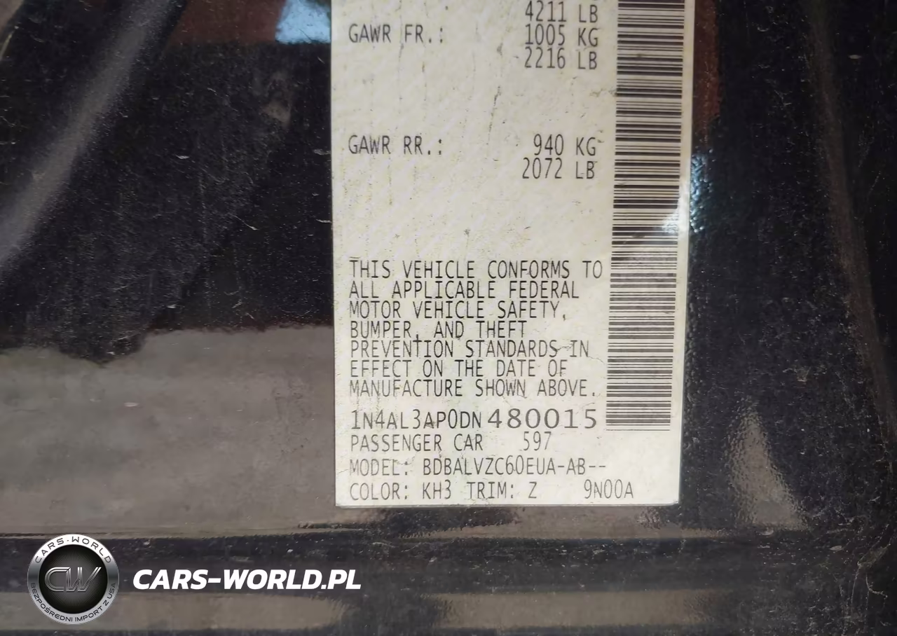 2013 Nissan Altima 2.5 Sl VIN:1N4AL3AP0DN480015 - 9