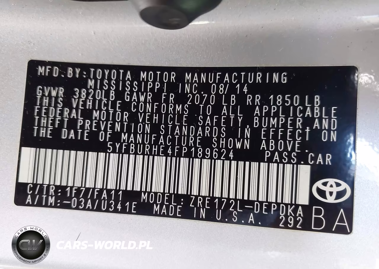 2015 Toyota Corolla L VIN:5YFBURHE4FP189624 - 9