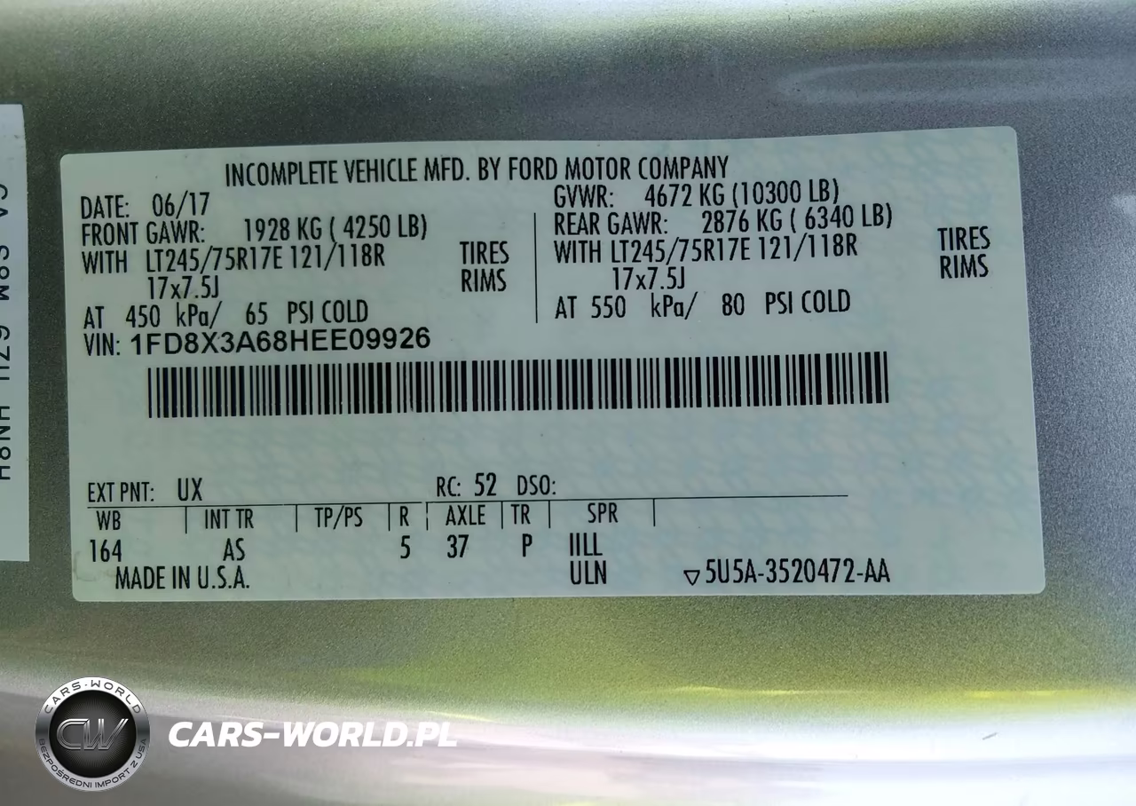 2017 Ford F-350 Xl VIN:1FD8X3A68HEE09926 - 9
