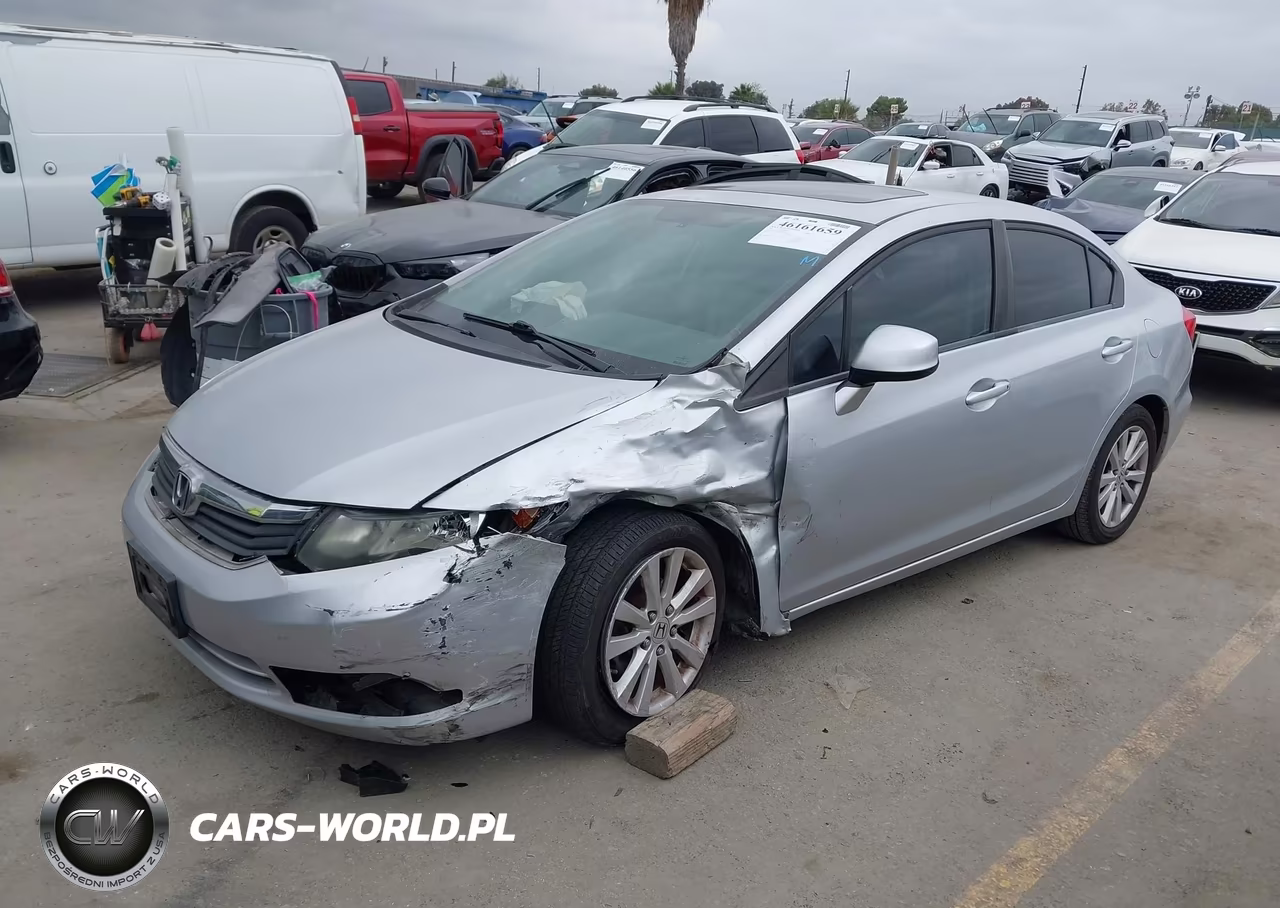 2012 Honda Civic Ex-L VIN:2HGFB2F90CH566621 - 2