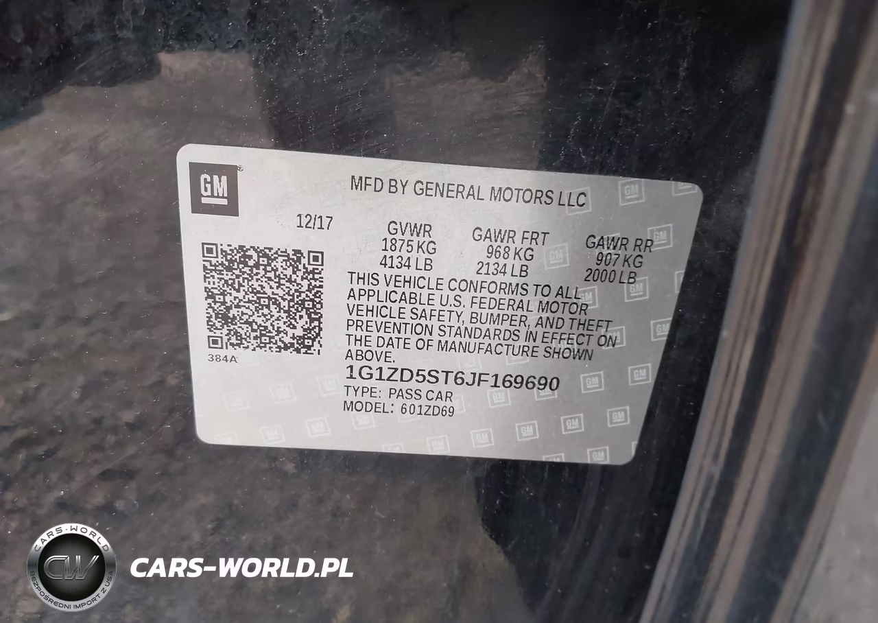 2018 Chevrolet Malibu Lt VIN:1G1ZD5ST6JF169690 - 9