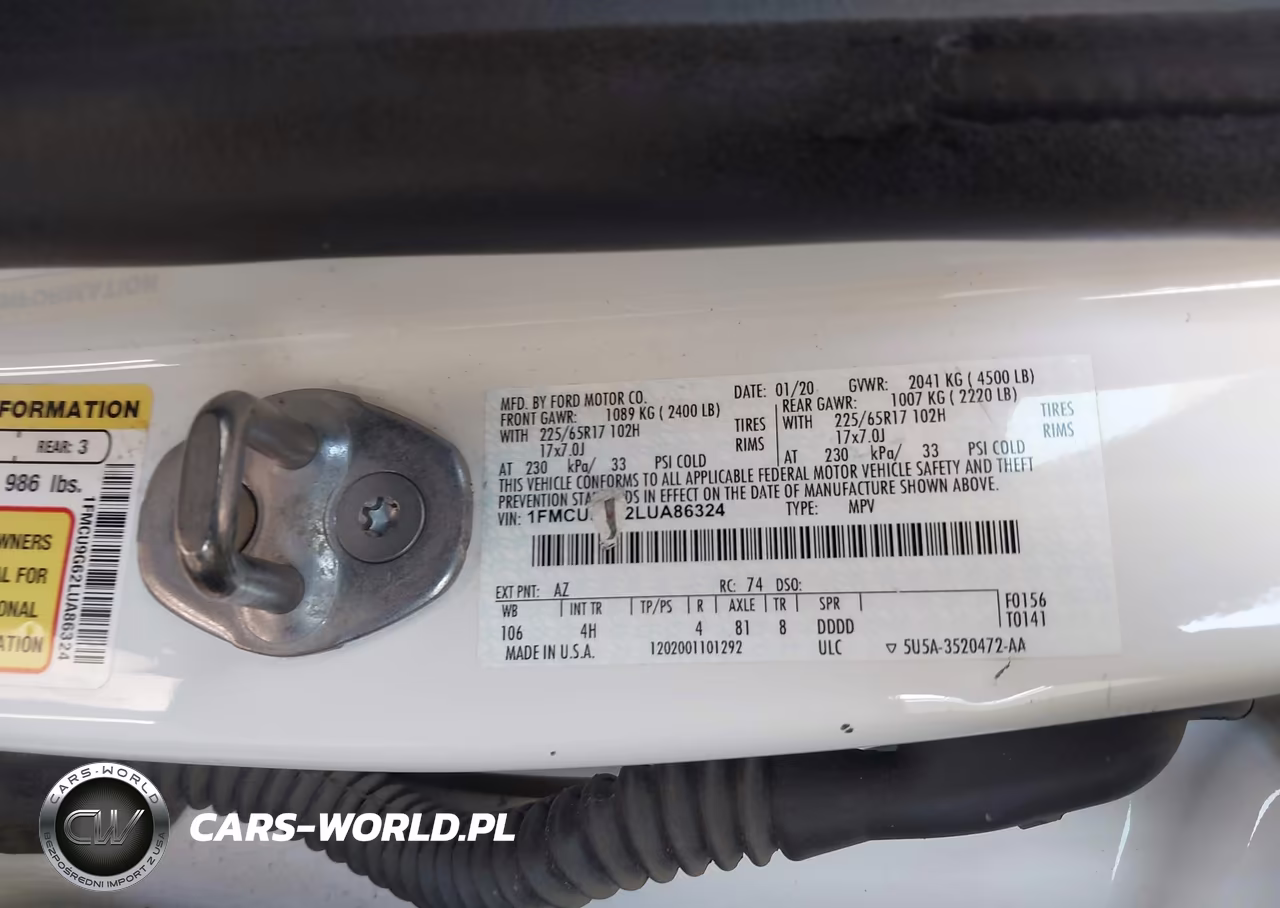 2020 Ford Escape Se VIN:1FMCU9G62LUA86324 - 9