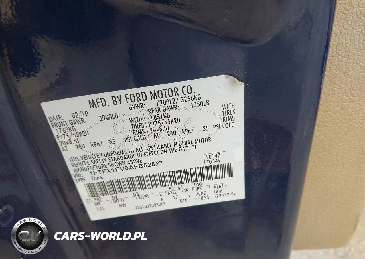2010 Ford F-150 Fx4-Lariat-Xl-Xlt VIN:1FTFX1EV0AFB52827 - 9