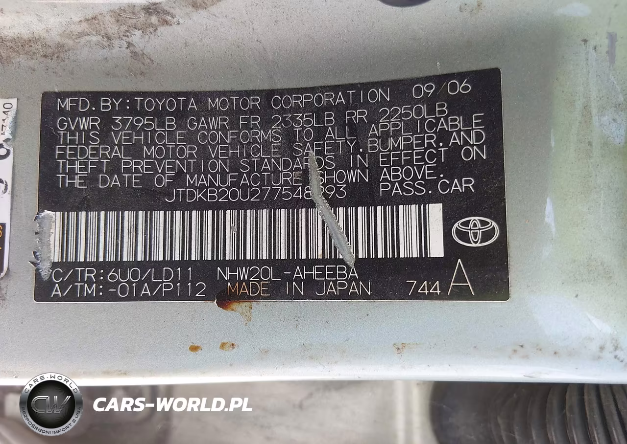 2007 Toyota Prius Touring VIN:JTDKB20U277548293 - 9