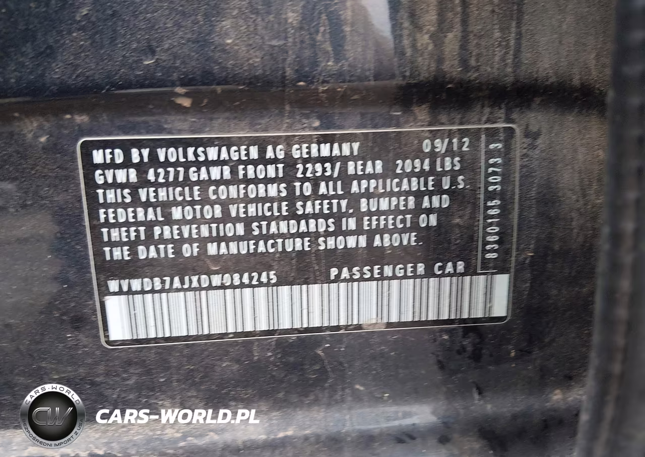 2013 Volkswagen Golf 2.5L 4-Door VIN:WVWDB7AJXDW084245 - 9