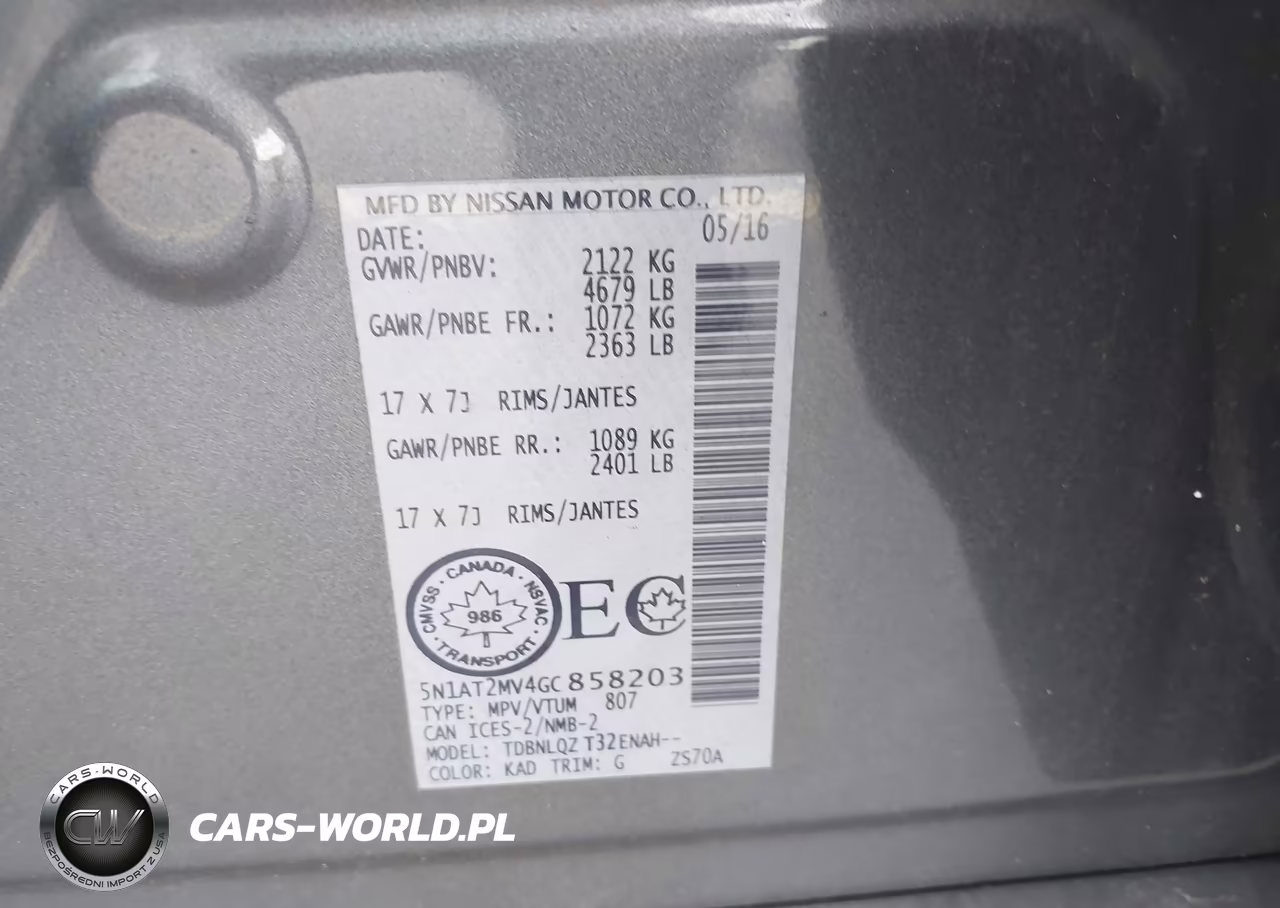 2016 Nissan Rogue S-Sl-Sv VIN:5N1AT2MV4GC858203 - 9