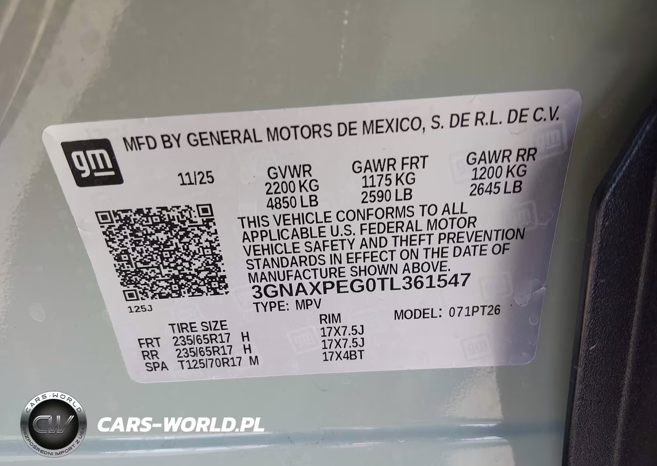 2026 Chevrolet Equinox Awd Lt VIN:3GNAXPEG0TL361547 - 9