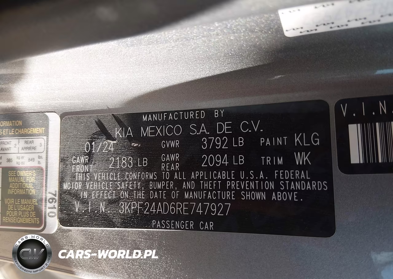 2024 Kia Forte Lxs VIN:3KPF24AD6RE747927 - 9