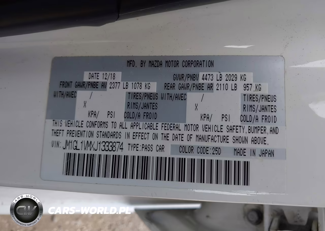 2018 Mazda Mazda6 Touring VIN:JM1GL1VMXJ1333874 - 9