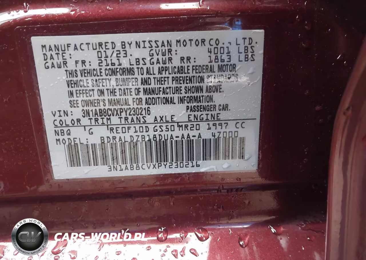 2023 Nissan Sentra Sv Xtronic Cvt VIN:3N1AB8CVXPY230216 - 9
