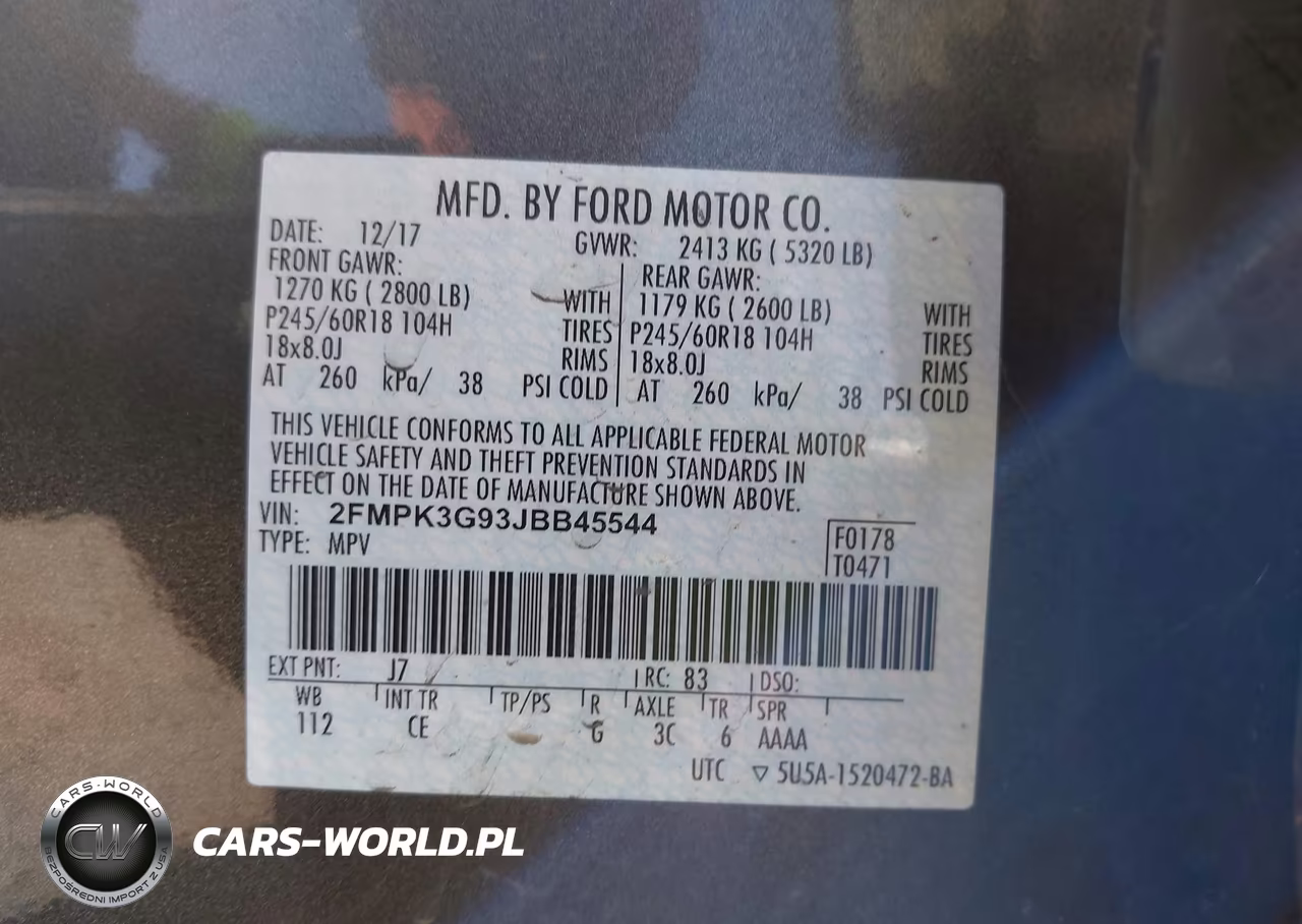 2018 Ford Edge Se VIN:2FMPK3G93JBB45544 - 9