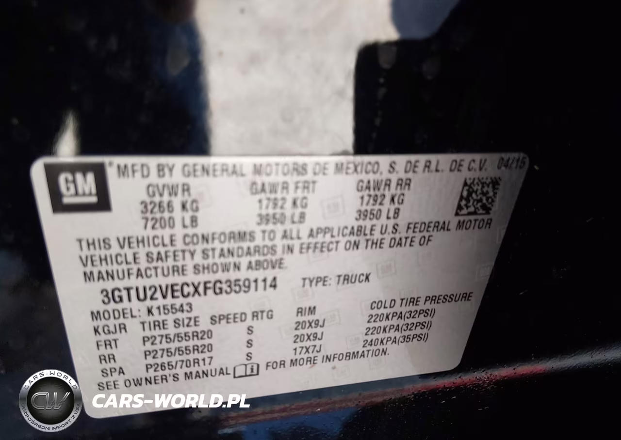 2015 GMC Sierra 1500 Slt VIN:3GTU2VECXFG359114 - 9