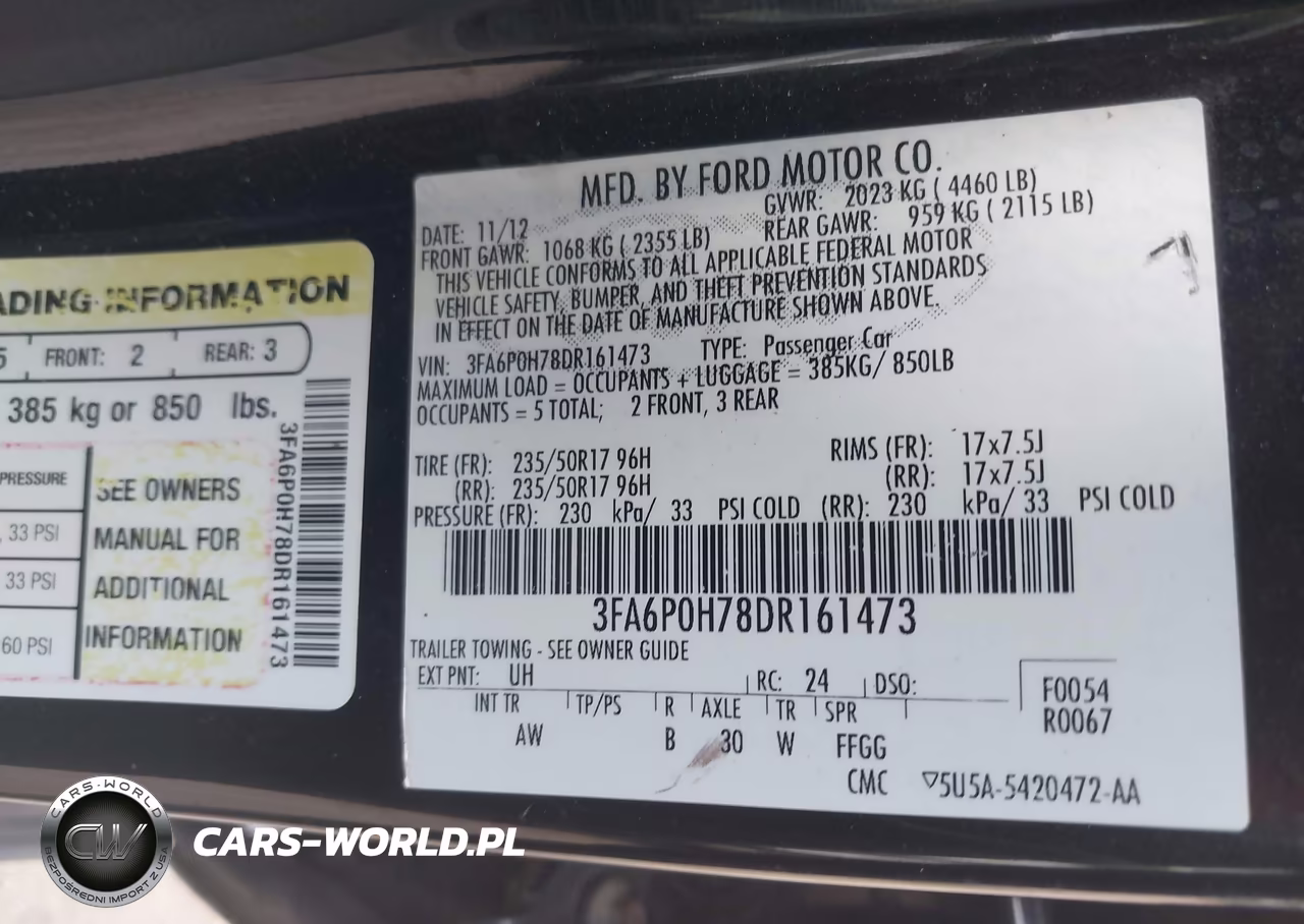 2013 Ford Fusion Se VIN:3FA6P0H78DR161473 - 9