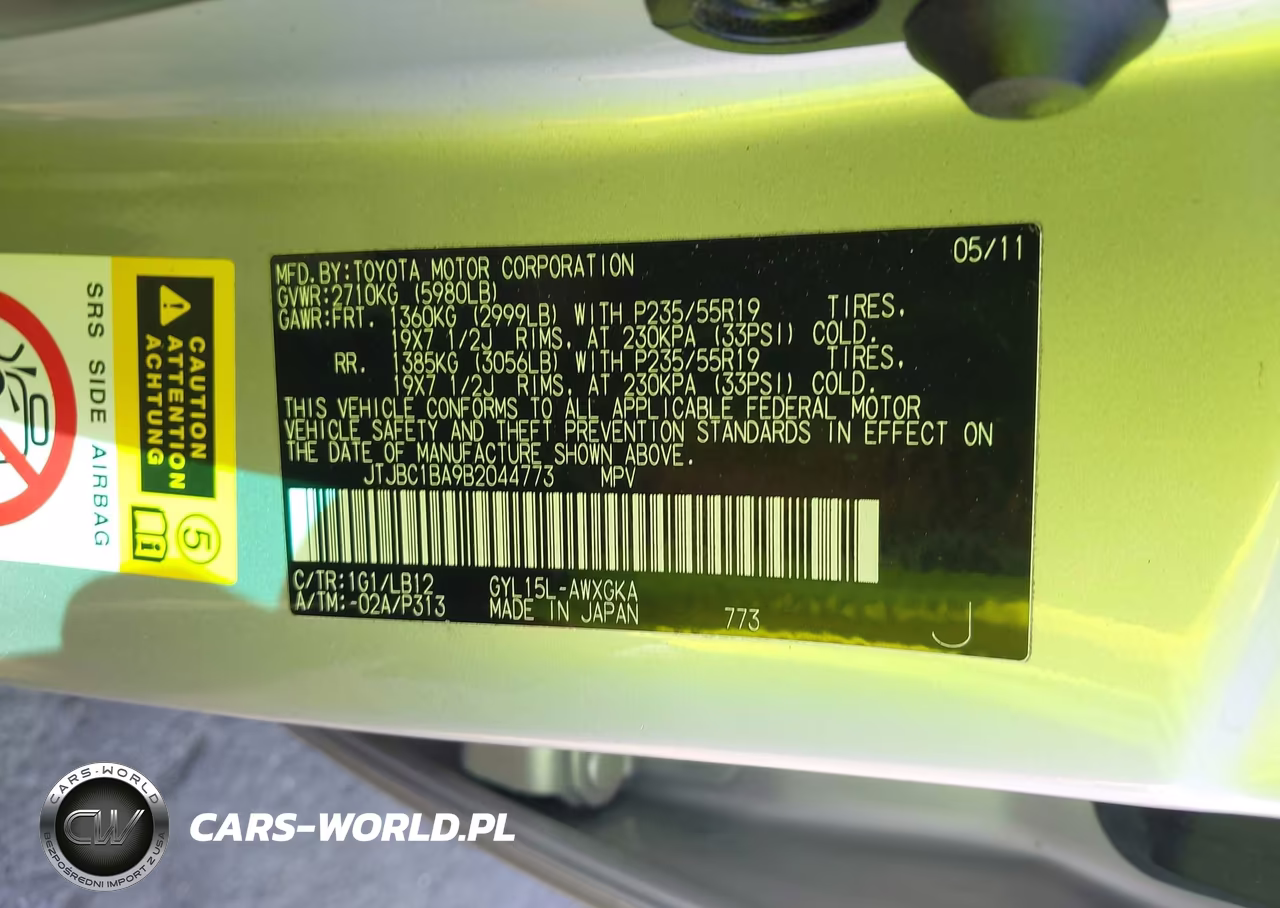 2011 Lexus Rx 450H VIN:JTJBC1BA9B2044773 - 9