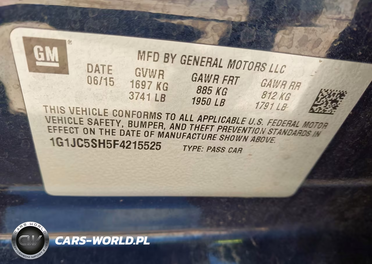2015 Chevrolet Sonic Lt VIN:1G1JC5SH5F4215525 - 9