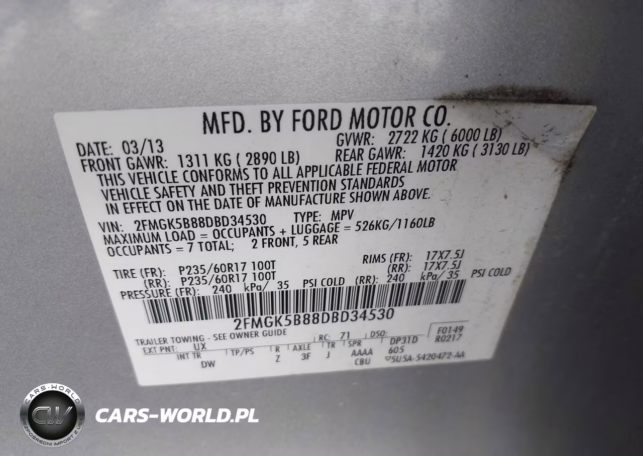 2013 Ford Flex Se VIN:2FMGK5B88DBD34530 - 9