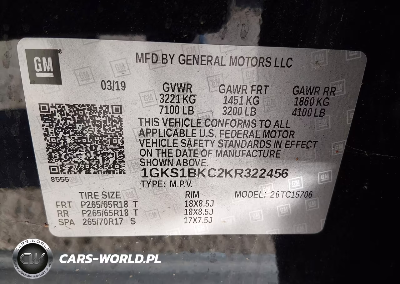 2019 GMC Yukon Slt VIN:1GKS1BKC2KR322456 - 9