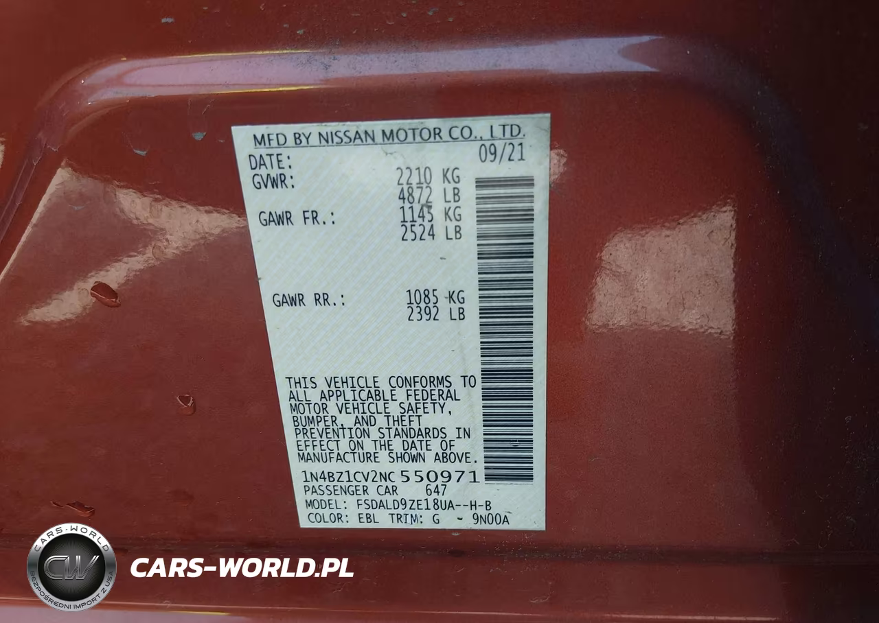 2022 Nissan Leaf Sv Plus 62 Kwh VIN:1N4BZ1CV2NC550971 - 9