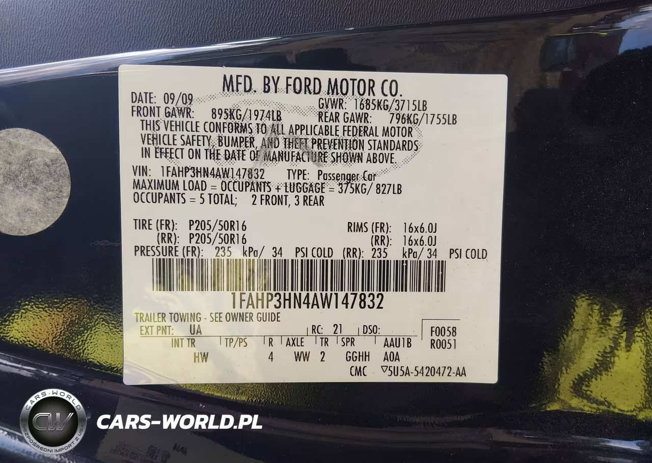 2010 Ford Focus Sel VIN:1FAHP3HN4AW147832 - 9