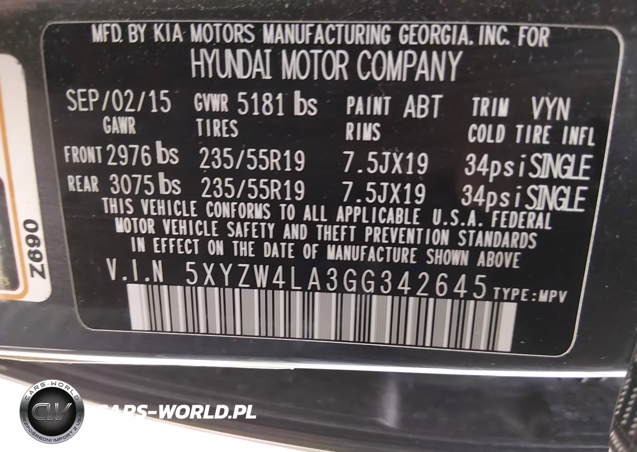2016 Hyundai Santa Fe Sport 2.0L Turbo VIN:5XYZW4LA3GG342645 - 9