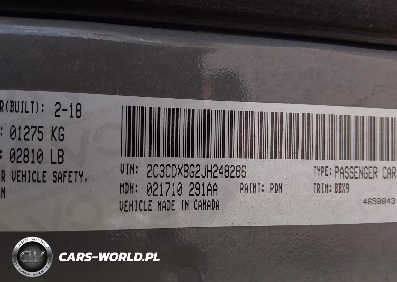 2018 Dodge Charger Sxt Rwd VIN:2C3CDXBG2JH248286 - 9