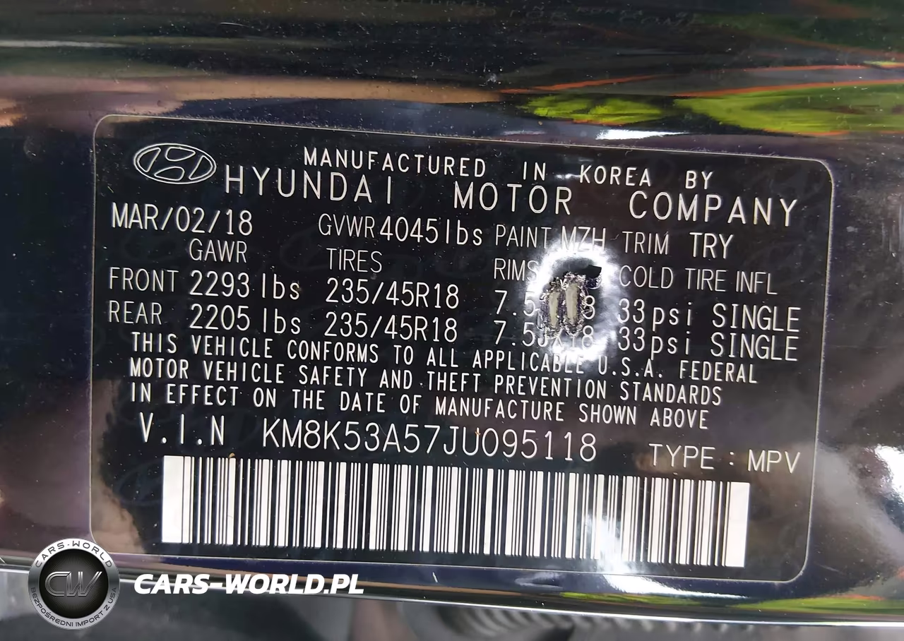 2018 Hyundai Kona Ultimate VIN:KM8K53A57JU095118 - 9