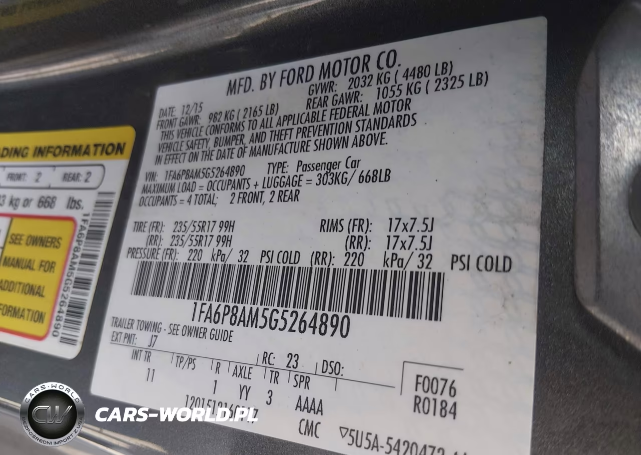 2016 Ford Mustang V6 VIN:1FA6P8AM5G5264890 - 9