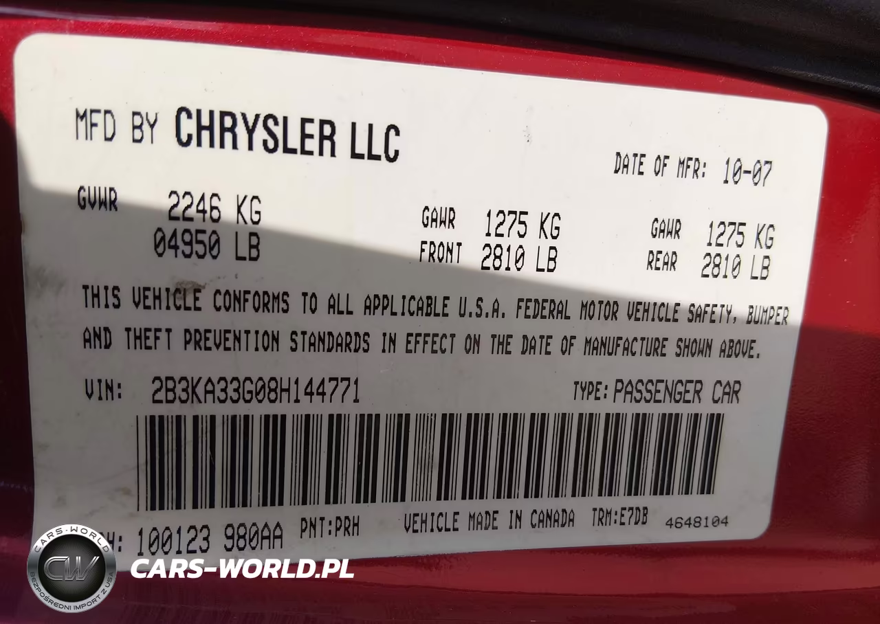 2008 Dodge Charger Sxt VIN:2B3KA33G08H144771 - 9
