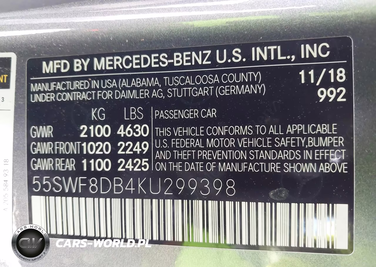 2019 Mercedes-Benz C 300 VIN:55SWF8DB4KU299398 - 9