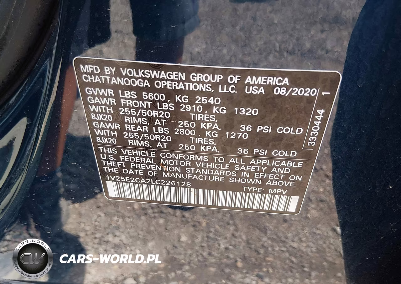 2020 Volkswagen Atlas Cross Sport 3.6L V6 Se W-Technology-3.6L V6 Se W-Technology R-Line VIN:1V25E2CA2LC226128 - 9