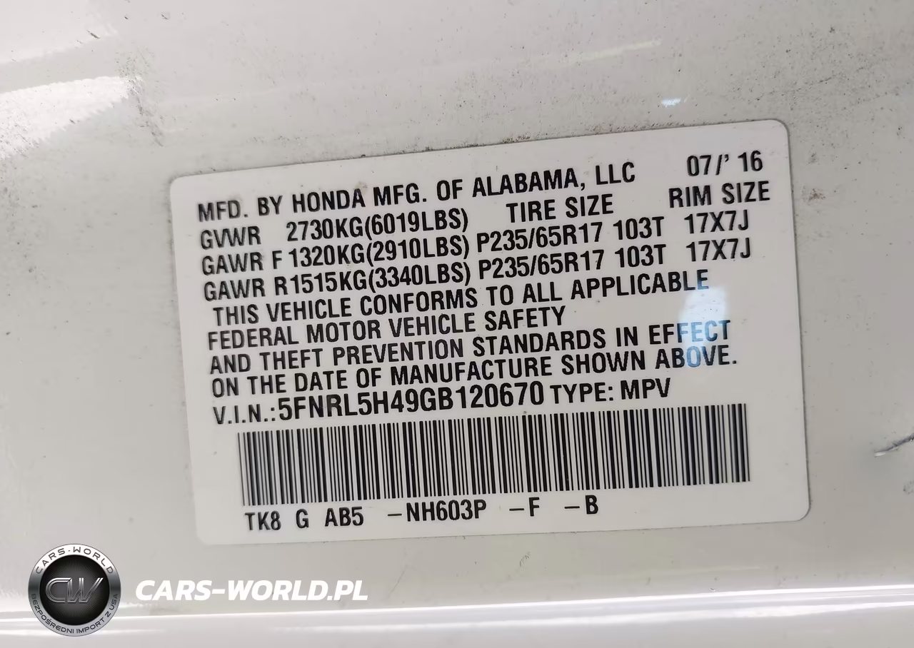 2016 Honda Odyssey Ex VIN:5FNRL5H49GB120670 - 18