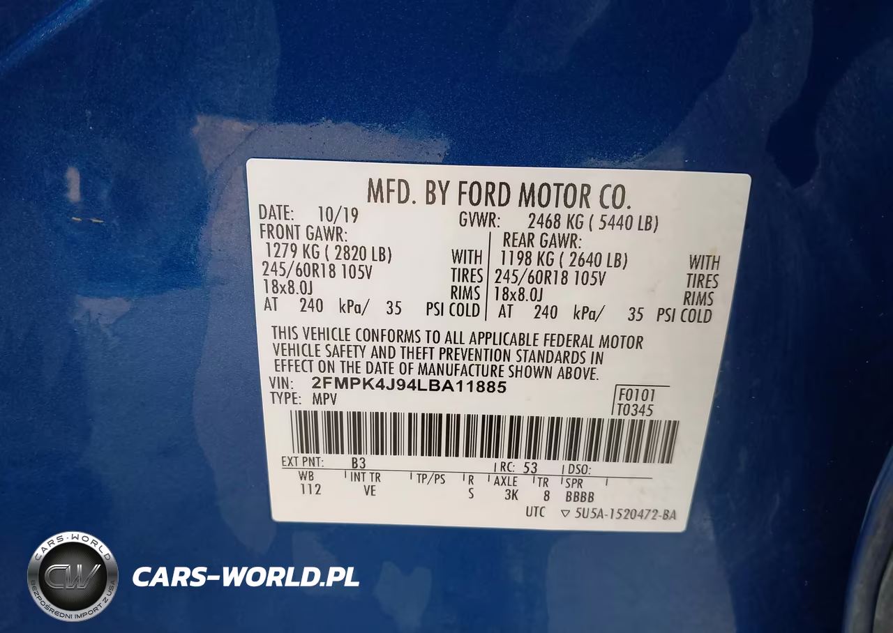 2020 Ford Edge Sel VIN:2FMPK4J94LBA11885 - 9