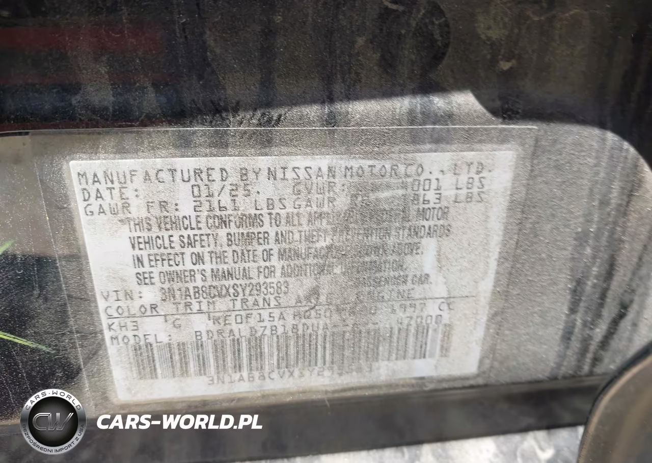 2025 Nissan Sentra Sv VIN:3N1AB8CVXSY293583 - 9