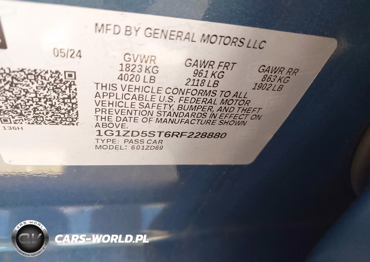 2024 Chevrolet Malibu Fwd 1Lt VIN:1G1ZD5ST6RF228880 - 9
