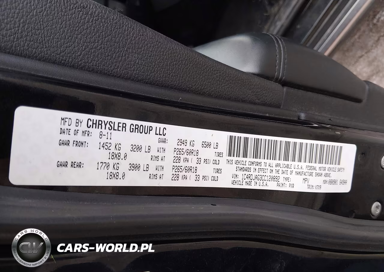 2012 Dodge Durango Sxt VIN:1C4RDJAG3CC120892 - 9