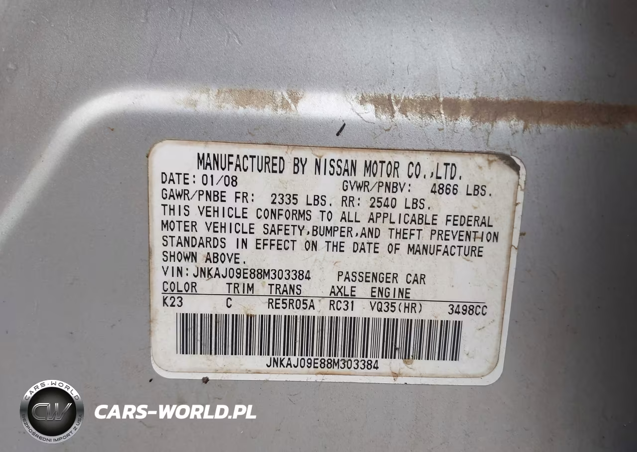 2008 Infiniti Ex35 Journey VIN:JNKAJ09E88M303384 - 9