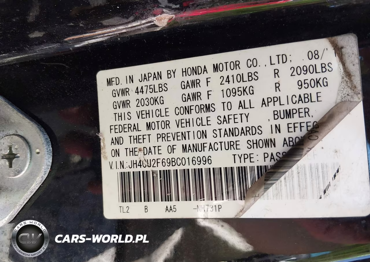 2011 Acura Tsx 2.4 VIN:JH4CU2F69BC016996 - 9
