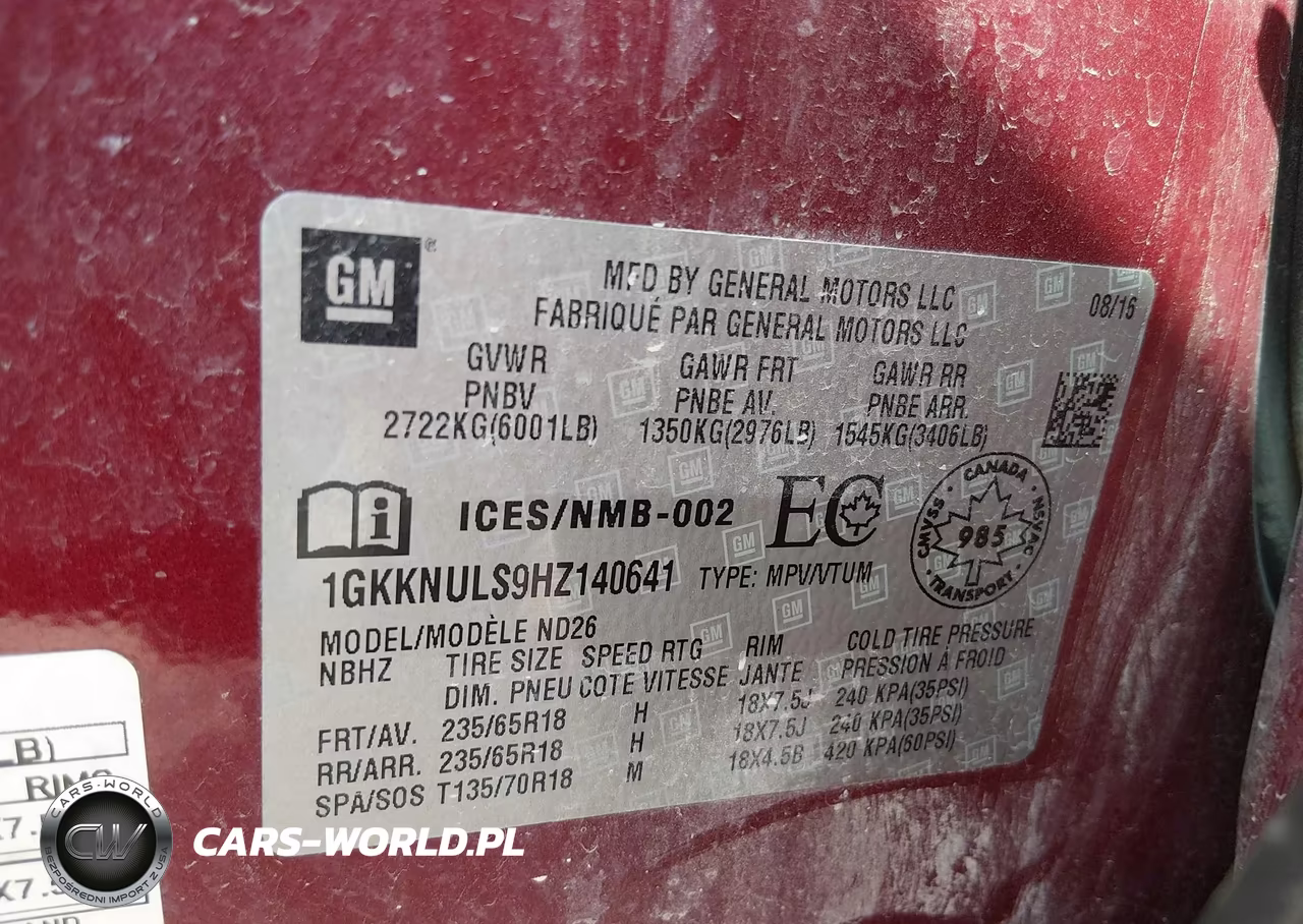 2017 GMC Acadia Slt-1 VIN:1GKKNULS9HZ140641 - 9