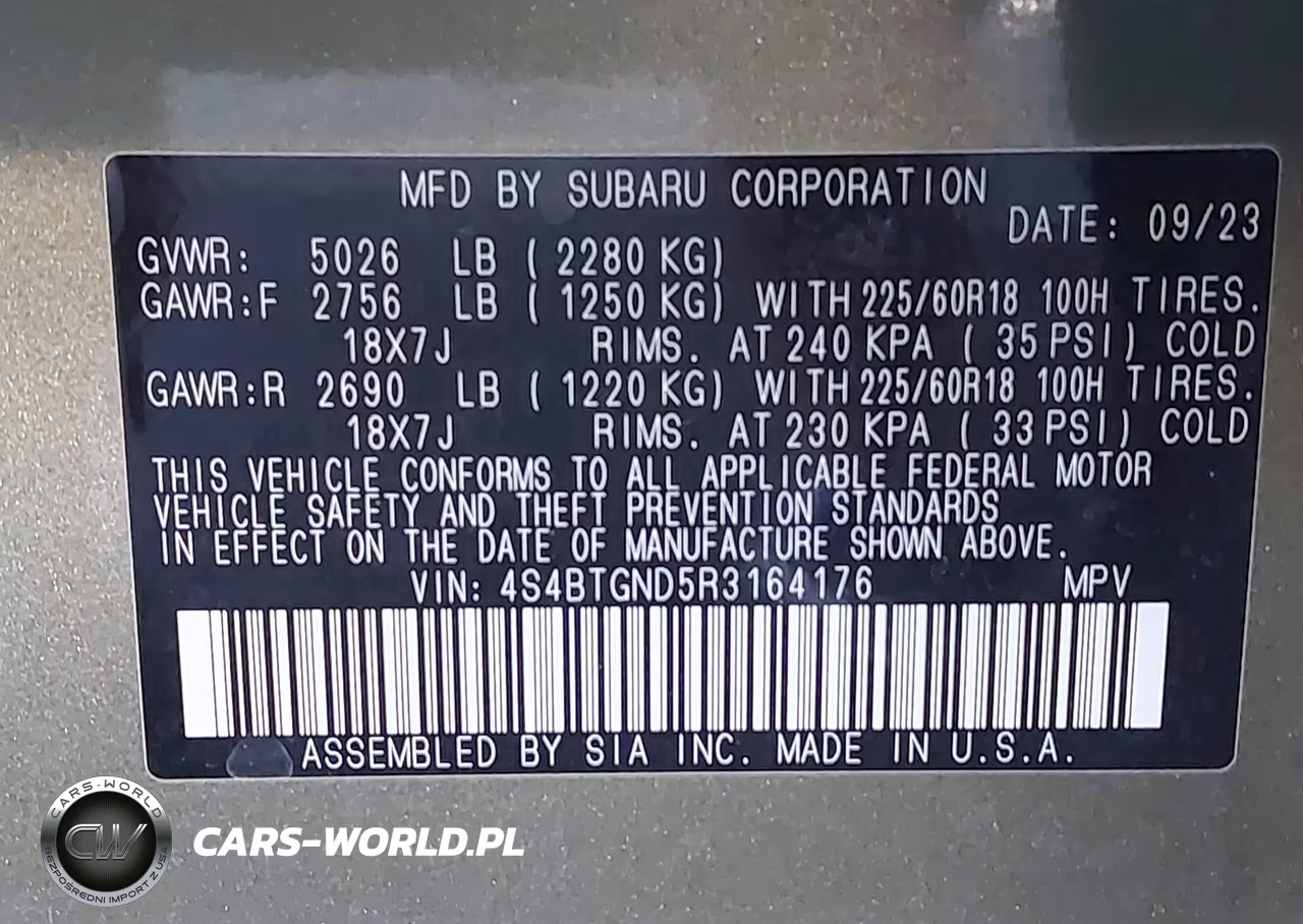2024 Subaru Outback Limited Xt VIN:4S4BTGND5R3164176 - 9