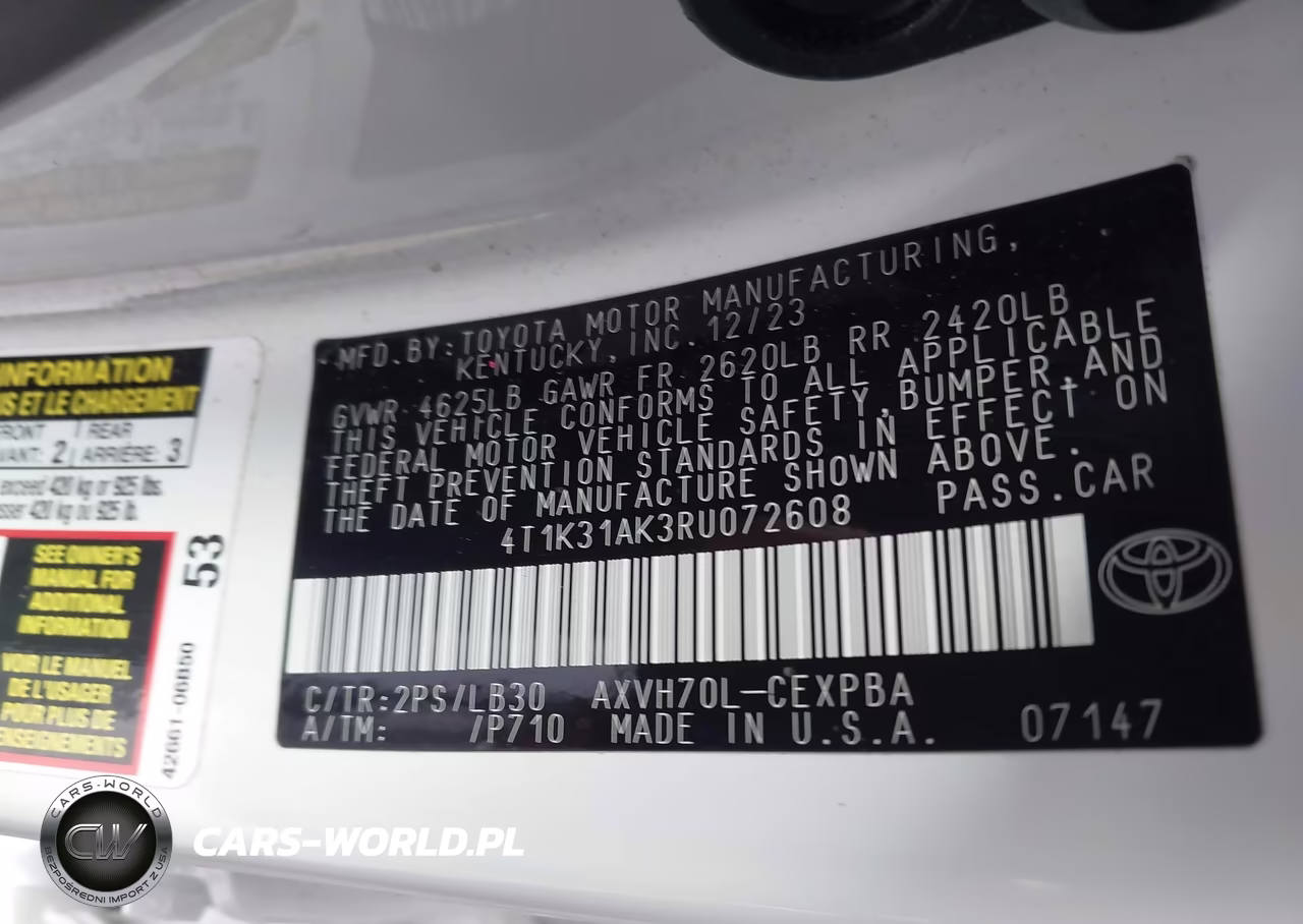 2024 Toyota Camry Hybrid Xse VIN:4T1K31AK3RU072608 - 9