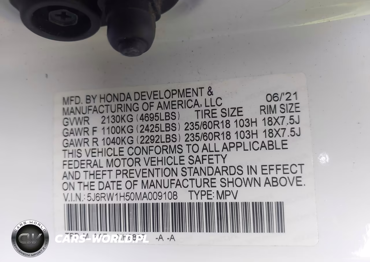 2021 Honda Cr-V Ex VIN:5J6RW1H50MA009108 - 9