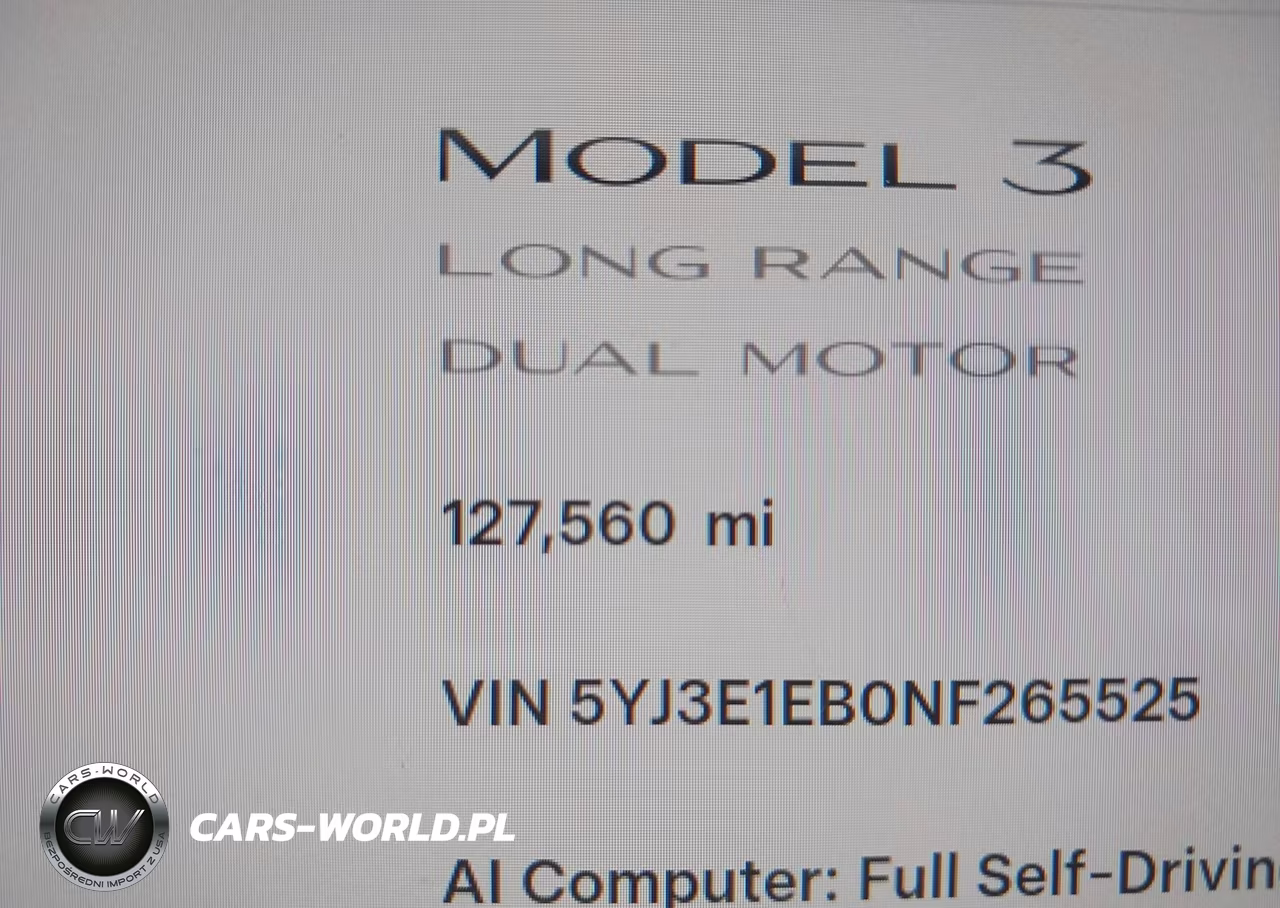 2022 Tesla Model 3 Long Range VIN:5YJ3E1EB0NF265525 - 15