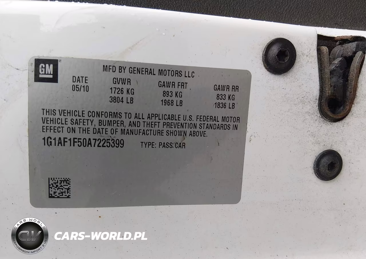 2010 Chevrolet Cobalt Lt VIN:1G1AF1F50A7225399 - 9