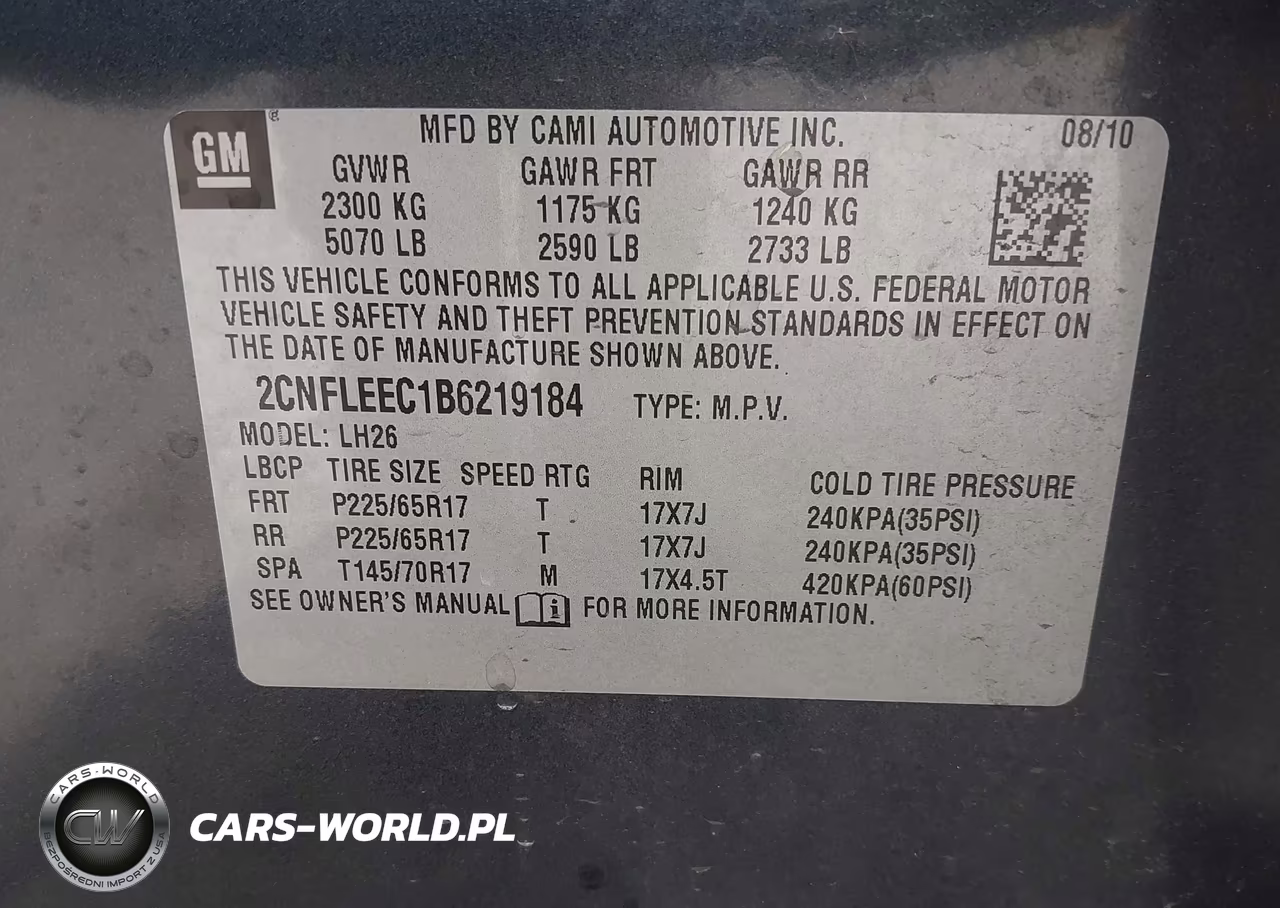 2011 Chevrolet Equinox 1Lt VIN:2CNFLEEC1B6219184 - 9