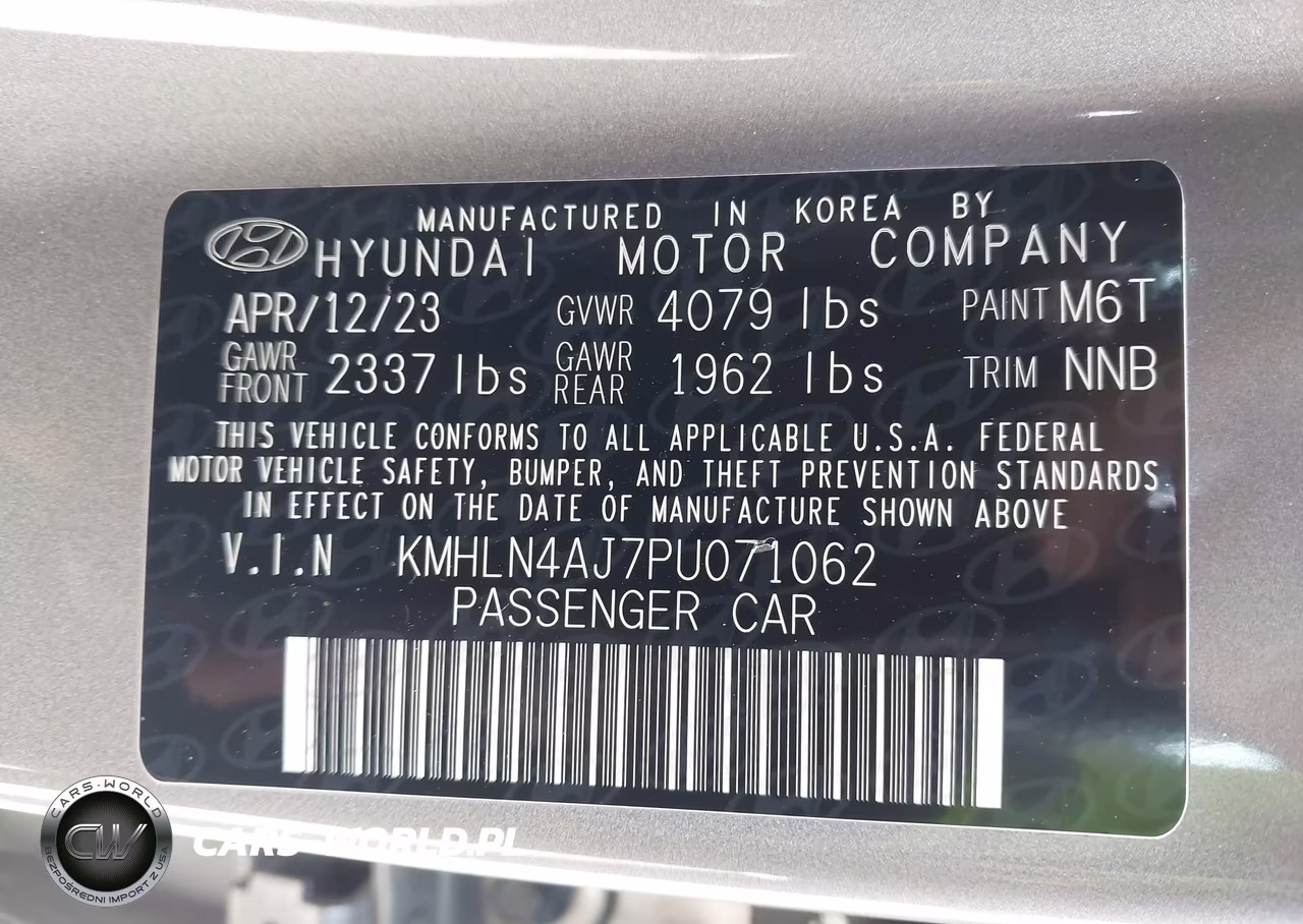 2023 Hyundai Elantra Hybrid Limited VIN:KMHLN4AJ7PU071062 - 9