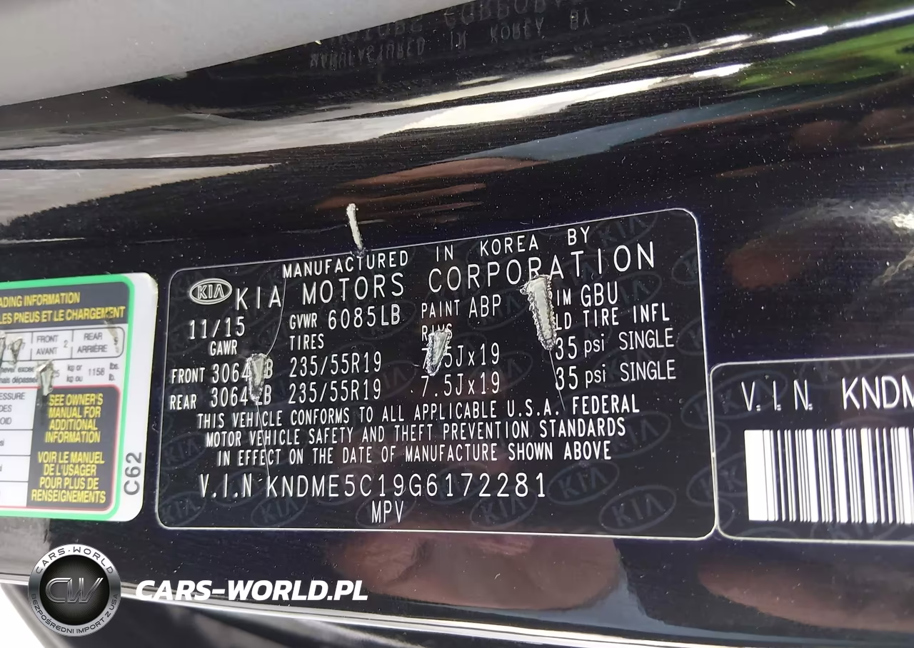 2016 Kia Sedona Sx Luxury VIN:KNDME5C19G6172281 - 9